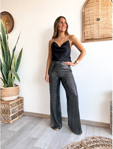 Pantalon Lazzar plateado