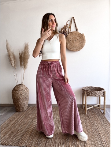 Pantalon Lipa Velvet Rosa