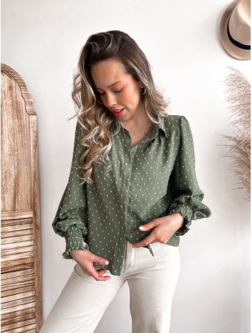 Blusa Cora verde olivo