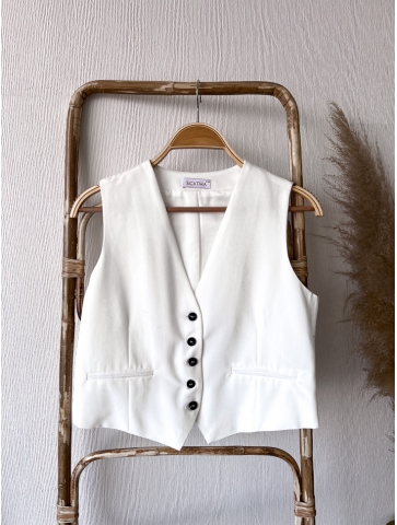 Gilet Gari blanco