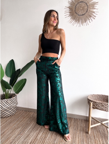 Pantalon Palazzo velvet party