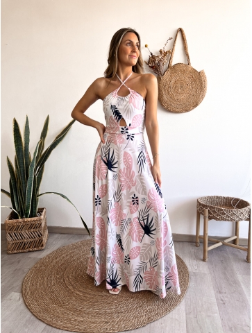 Vestido Lali flor blanco