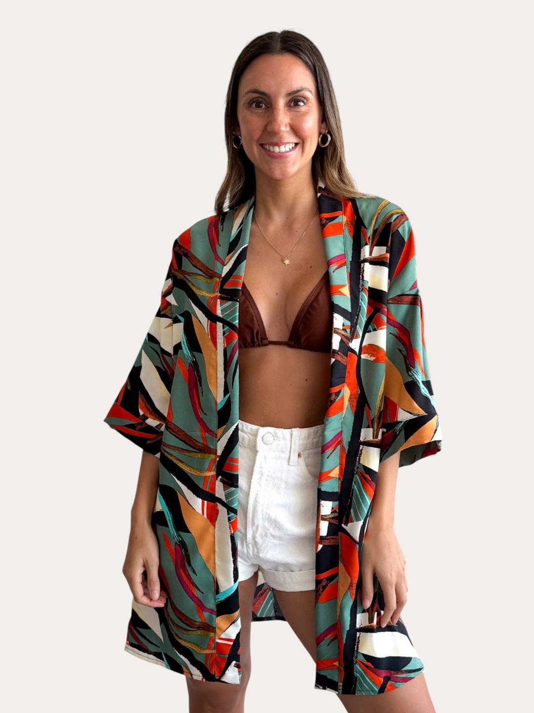 Kimono Cielo verde colores