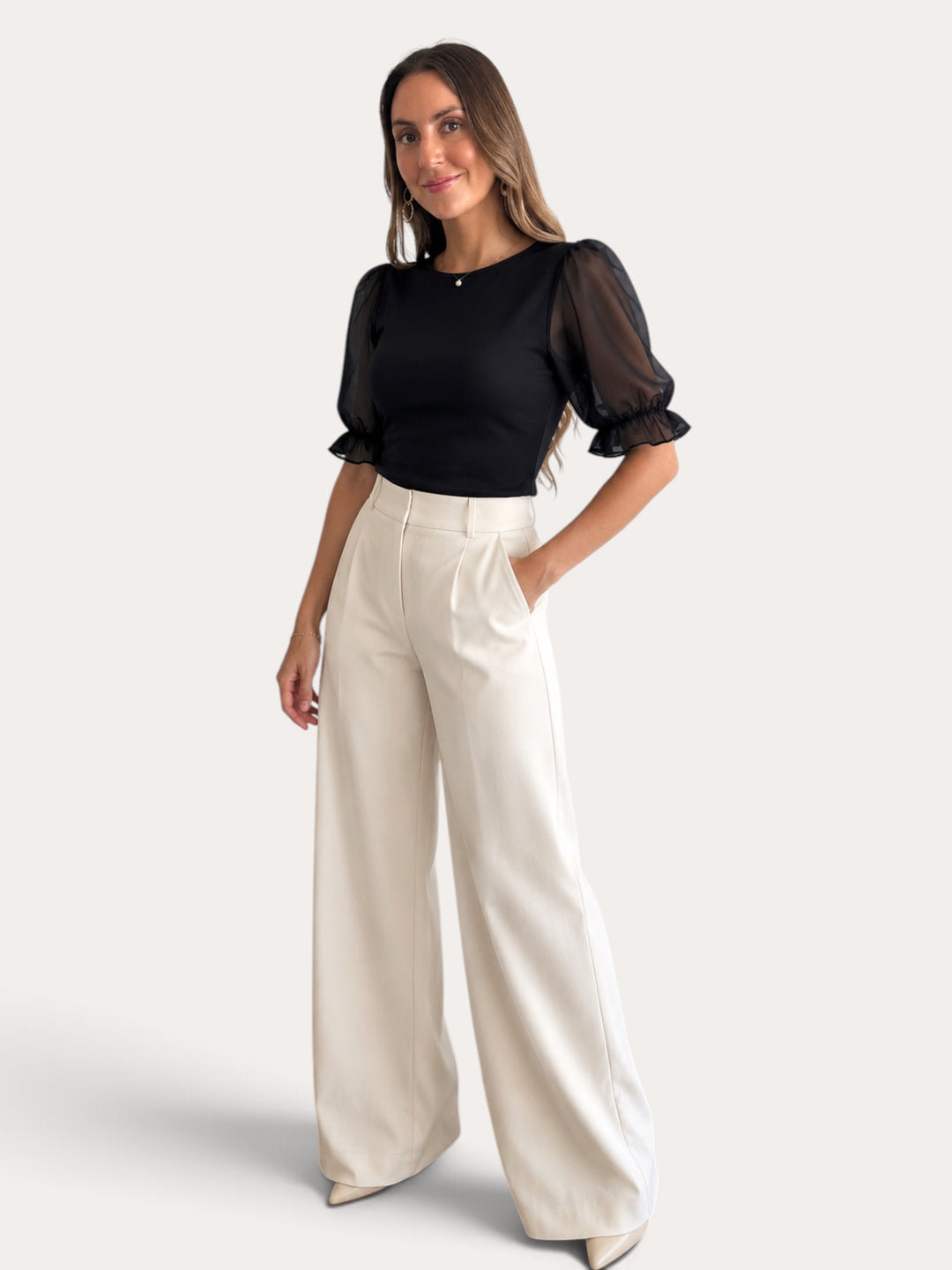 Polera Bruna transparencia