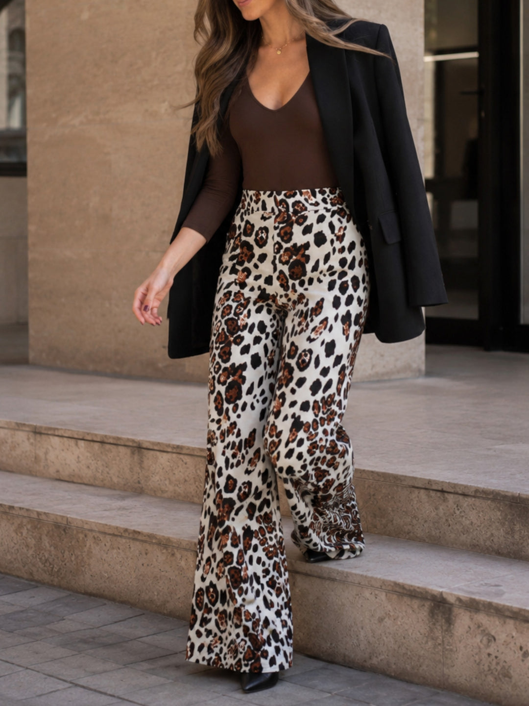 Pantalon palazzo Cote pardo