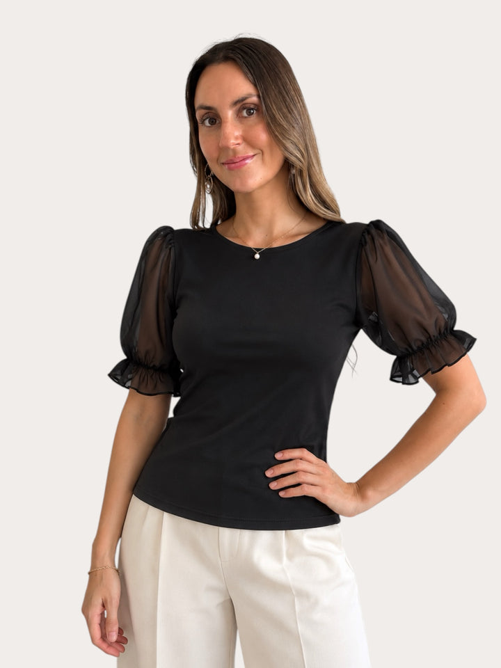 Polera Bruna transparencia