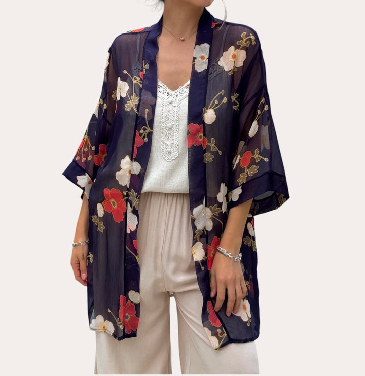 Kimono Cielo azul marino