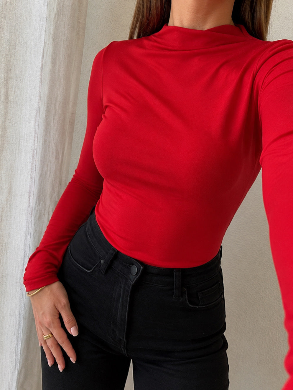 Polera Corina  manga larga