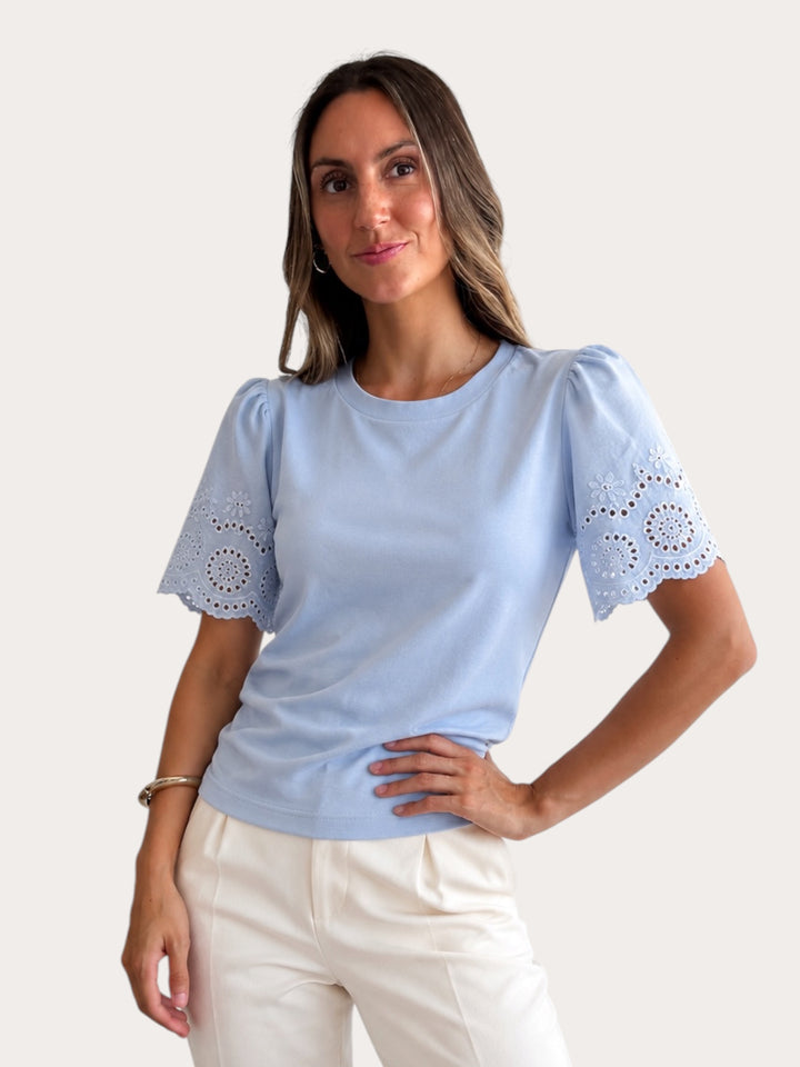 Polera manga broderie Nona