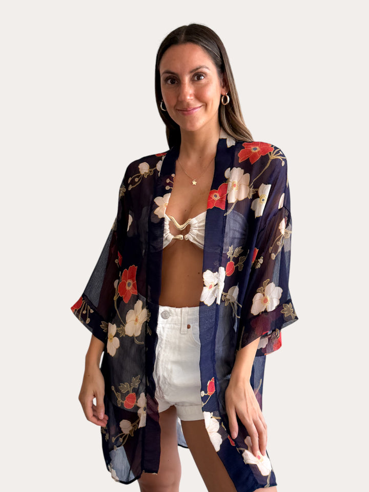 Kimono Cielo azul marino