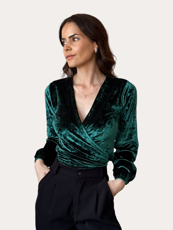 Top Cami velvet verde