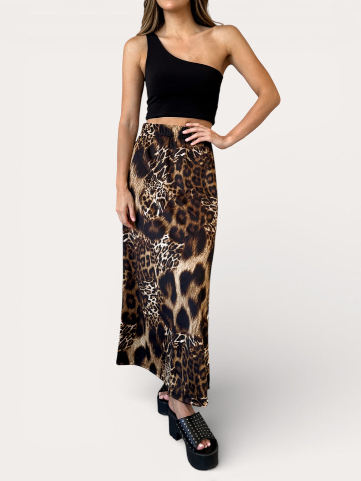 Falda Rita print café