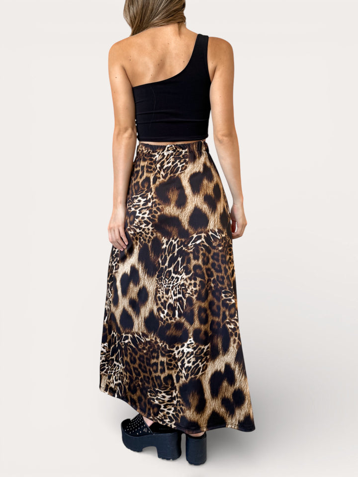 Falda Rita print café