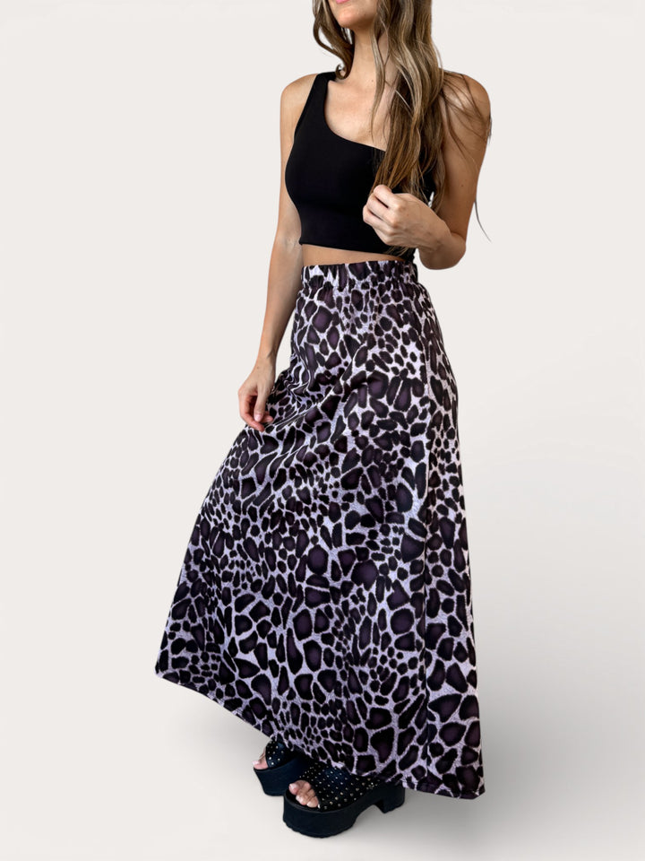 Falda Rita print gris