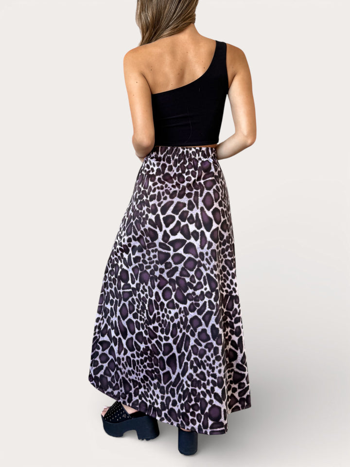 Falda Rita print gris