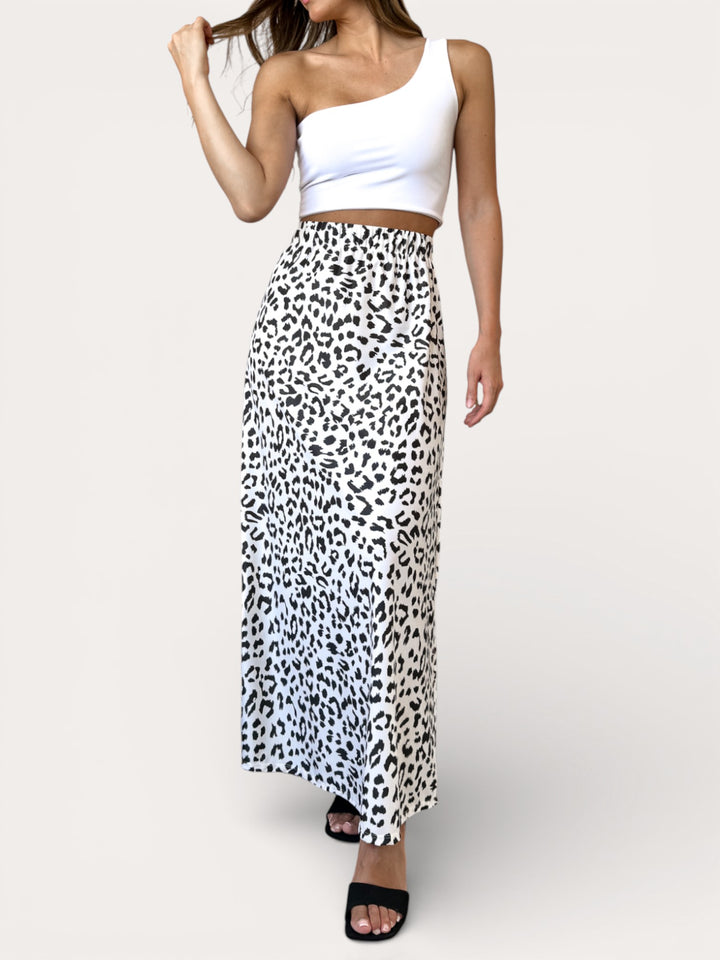 Falda Rita print blanca