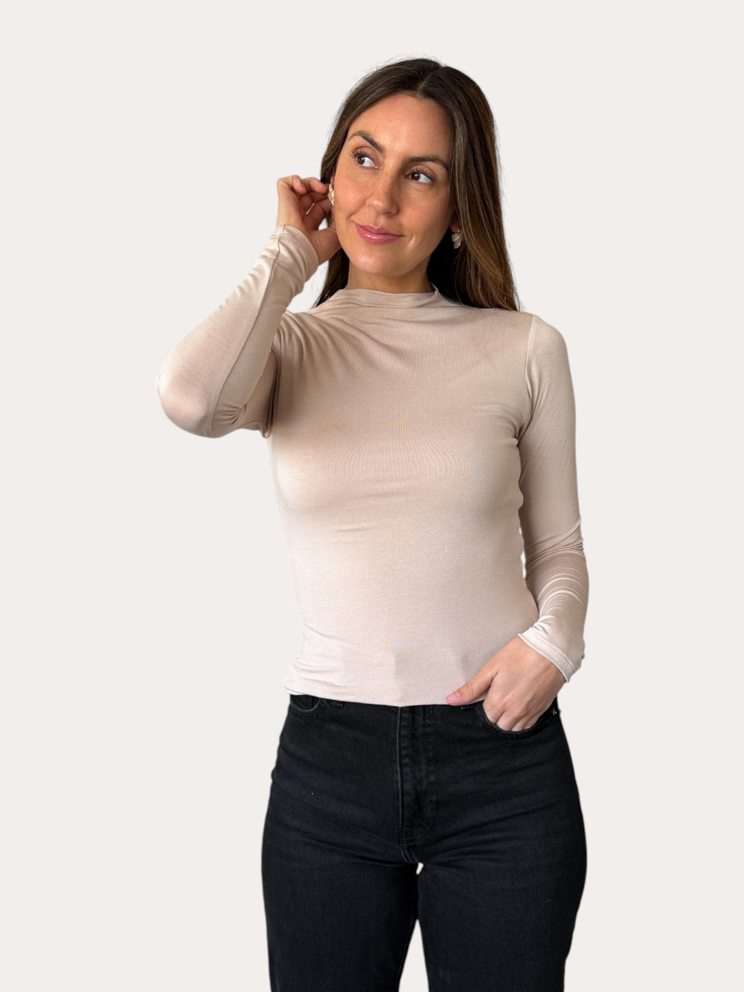 Polera Corina  manga larga